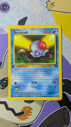 Pokemon TCG Fossil #56/62 Tentacool 1st Edition - Image 1
