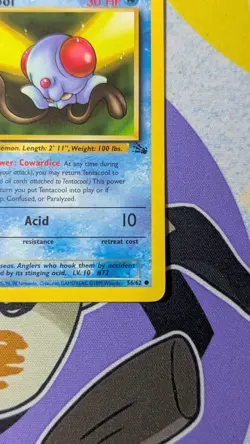 Pokemon TCG Fossil #56/62 Tentacool 1st Edition - Image 3