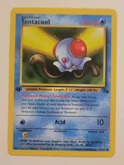 Pokemon TCG Fossil #56/62 Tentacool 1st Edition - Image 1