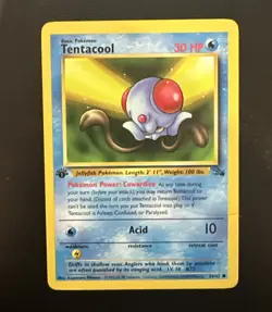 Tentacool 56/62 1st Edition and Tentacruel 44/62 1st Edition Fossil Pokemon TCG - Image 3