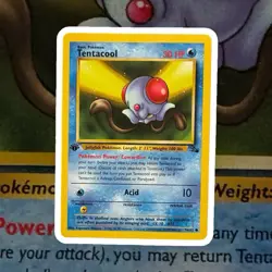 Pokemon Tentacool 56/62 1st Edition Base Set Card Fossil Vintage TCG - Image 1