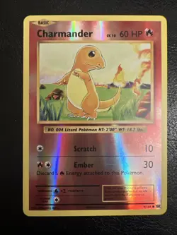 Pokemon TCG Charmander Evolutions 9/108 Reverse Holo Common - Image 1