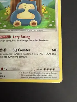 SNORLAX 158/214 HOLO RARE UNBROKEN BONDS POKEMON MP - Image 3