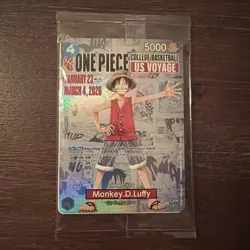 One Piece Monkey D. Luffy US College Basketball Promo Card - Rutgers 🔥AUCTION🔥 - Image 1
