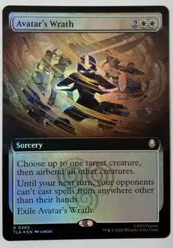 Near Mint Avatar's Wrath (Extd. Art) #0365, MTG Avatar: The Last Airbender Foil - Image 1