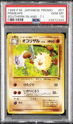 1999 POKEMON JPN PROMO SOUTHERN ISLANDS SOUTHERN ISLAND-T.I. #57 PRIMEAPE PSA 10 - Image 1