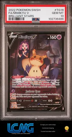PSA 10 Mimikyu V TG16/TG30 Brilliant Stars Trainer Gallery POKEMON TCG Card - Image 1