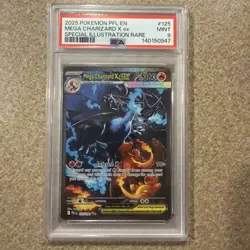 Mega Charizard X ex 125/094 SIR 2025 Pokemon Phantasmal Flames PSA 9 MINT - Image 1