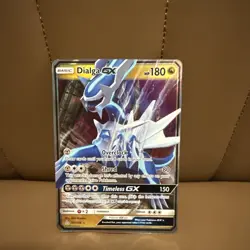 Pokemon Dialga GX TCG Sun & Moon Ultra Prism Holo Card 100/156 Rare - Image 1
