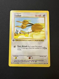 Doduo 1st Edition Common Base Set (Shadowless) 048/102 NM/LP - Pokemon TCG 🔥 - Image 1