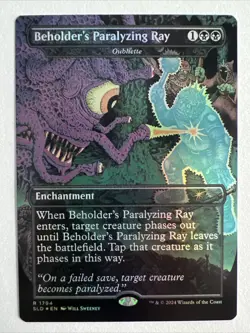 MTG - Beholder's Paralyzing Ray Borderless Foil - Secret Lair - Free Postage - Image 1