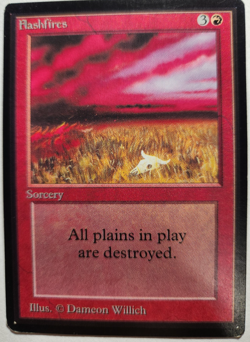 MTG -1993 - Beta - Flashfires - Light plat - Red - Sorcery - Image 1