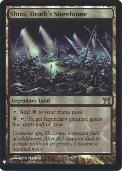 MtG TCG Booster / The List Rare Foil Shizo Death's Storehouse #283 - Image 1
