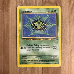Spinarak 64/75 Common Pokemon Neo Discovery Unlimited WOTC DMG 2001 - Image 1