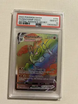Pokemon TCG Astral Radiance Secret Rare Machamp VMAX 194/189 Psa 10 - Image 1