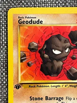 Geodude 1999 Pokemon TCG Fossil Set 1st Edition #47/62 (x3) - Near Mint - Image 3