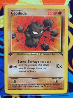 Geodude 47/62 (Fossil Set) *NM* -1st Edition Non Holo- Pokemon TCG - Image 3