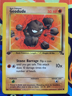 Geodude 47/62 (Fossil Set) *NM* -1st Edition Non Holo- Pokemon TCG - Image 5