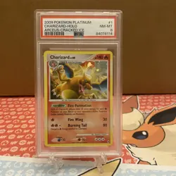 2009 POKEMON PLATINUM ARCEUS 1/99 CHARIZARD CRACKED ICE PSA 8 - Image 1