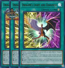 Yugioh! 3x Dragon's Light and Darkness MP25-EN226 Ultra Rare 1st Ed NM - Image 1
