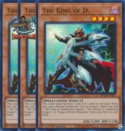 Yugioh! 3x The King of D. MP25-EN267 Ultra Rare 1st Ed NM - Image 1