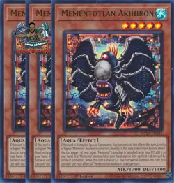 Yugioh! 3x Mementotlan Akihiron MP25-EN243 Ultra Rare 1st Ed NM - Image 1
