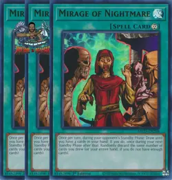 Yugioh! 3x Mirage of Nightmare MP25-EN298 Ultra Rare 1st Ed NM - Image 1