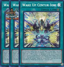 Yugioh! 3x Wake Up Centur-Ion! MP25-EN074 Prismatic Secret Rare 1st Ed NM - Image 1