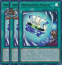 Yugioh! 3x Mimighoul Maker MP25-EN238 Ultra Rare 1st Ed NM - Image 1