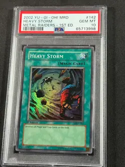 Yugioh PSA 10 Heavy Storm MRD-142 1st Edition Super Rare - Image 1