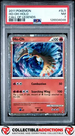 2011 Pokemon Call Of Legends #SL5 Ho-Oh-Holo Call Of Legends PSA 7 - Image 1