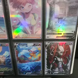 Lot of 9 Custom holo fanart mixed V Pokemon Trading Card Sleeved & Top Loaded!! - Image 4