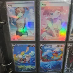 Lot of 9 Custom holo fanart mixed V Pokemon Trading Card Sleeved & Top Loaded!! - Image 5