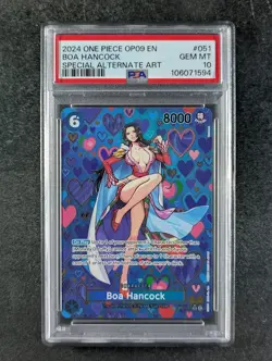 2024 One Piece BOA HANCOCK #OP07-051 Borderless Special Alternate Art SR PSA 10 - Image 1