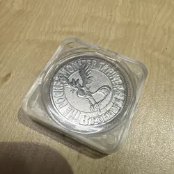 Pokemon Bandai Metal Battle Silver Color Coin Medal - Nintendo Pocket Monster - Image 1