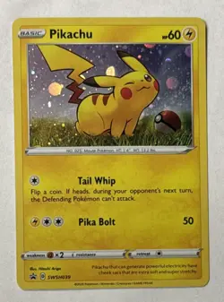 Pikachu SWSH039 Cosmos Holo Pokemon TCG Black Star Promo Ungraded - Image 1