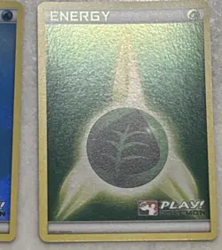 Pokemon Grass/Water Energy 2011 Holo Play! Pokemon League & Championship LP - Image 4