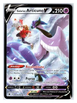 Pokemon TCG - Galarian Articuno V - SWSH10: Astral Radiance Trainer Gallery TG16 - Image 1