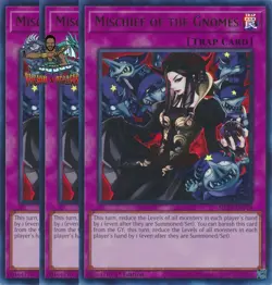 Yugioh! 3x Mischief of the Gnomes MP25-EN279 Ultra Rare 1st Ed NM - Image 1