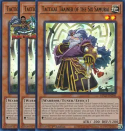 Yugioh! 3x Tactical Trainer of the Six Samurai MP25-EN246 Ultra Rare 1st Ed NM - Image 1