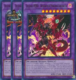 Yugioh! 3x Destiny HERO - Destroyer Phoenix Enforcer MP25-EN273 Ultra Rare NM - Image 1