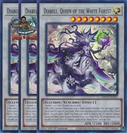 Yugioh! 3x Diabell, Queen of the White Forest MP25-EN221 Ultra Rare 1st Ed NM - Image 1