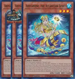 Yugioh! 3x Abyssrhine, the Atlantean Spirit MP25-EN244 Ultra Rare 1st Ed NM - Image 1