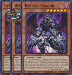 Yugioh! 3x Bystial Saronir MP25-EN293 Ultra Rare 1st Ed NM - Image 1