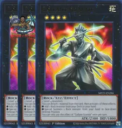 Yugioh! 3x Gallant Granite MP25-EN286 Ultra Rare 1st Ed NM - Image 1