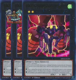 Yugioh! 3x Number 2: Ninja Shadow Mosquito MP25-EN291 Ultra Rare 1st Ed NM - Image 1