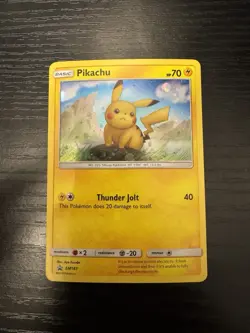 Pokemon TCG Pikachu Holo Sun & Moon SM183 Black Star Promo Card - Image 1