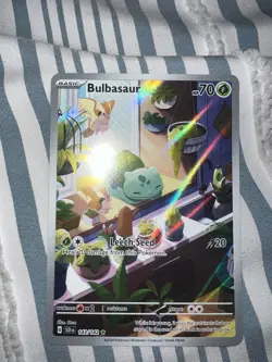 Pokemon TCG Bulbasaur Card 143/142 Stellar Crown Illustration, Rare Near Mint - Image 2