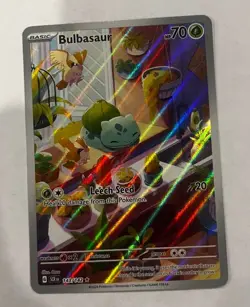 Pokemon TCG Bulbasaur Card 143/142 Stellar Crown Illustration, Rare Near Mint - Image 1