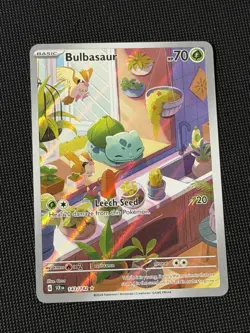Pokemon TCG Bulbasaur Card 143/142 Stellar Crown Illustration Rare Near Mint - Image 1
